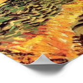 Veld met Plowman en Mill van Vincent van Gogh Poster (Hoek)