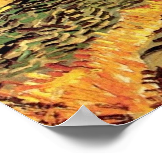 Veld met Plowman en Mill van Vincent van Gogh Poster (Hoek)