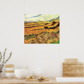 Veld met Plowman en Mill van Vincent van Gogh Poster (Keuken)