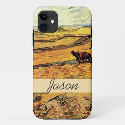 Veld met Plowman en Mill Vincent van Gogh. Case-Mate iPhone Case (Achterkant)