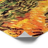 Veld met Plowman en Mill Vincent van Gogh Poster (Hoek)