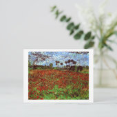 Veld met Poppies Van Gogh Fine Art Briefkaart (Staand voorkant)