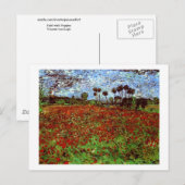 Veld met Poppies Van Gogh Fine Art Briefkaart (Voorkant / Achterkant)