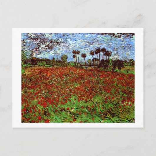 Veld met Poppies Van Gogh Fine Art Briefkaart (Voorkant)