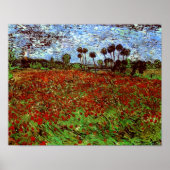Veld met Poppies Van Gogh Fine Art Poster (Voorkant)