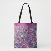 Veld met roze en paarse wilde bloemen tote bag (Voorkant)