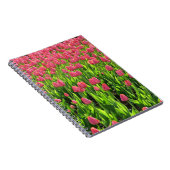 Veld met roze tulpen notitieboek (Rechterzijde)