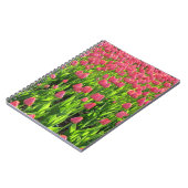 Veld met roze tulpen notitieboek (Linkerzijde)
