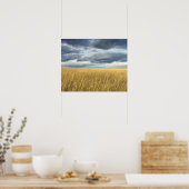 Veld met stormen wolken poster (Keuken)