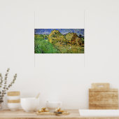 Veld met tarwestapels door Vincent van Gogh Poster (Keuken)