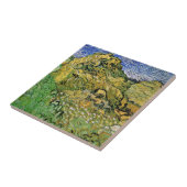 Veld met tarwestapels door Vincent van Gogh Tegeltje (Zijkant)