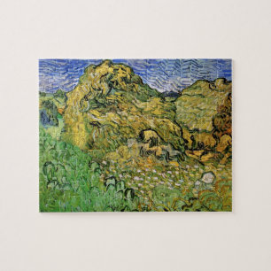 Veld met tarwestapels van Vincent van Gogh Legpuzzel