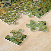 Veld met tarwestapels van Vincent van Gogh Legpuzzel (Zijkant)