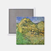 Veld met tarwestapels van Vincent van Gogh Magneet (Voorkant / Achterkant)