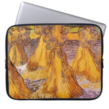 Veld met tarwestapels, Vincent van Gogh.