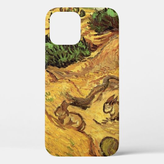 Veld met twee konijnen door Vincent van Gogh Case-Mate iPhone Case (Achterkant)