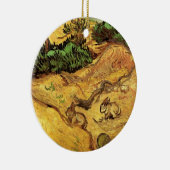 Veld met twee konijnen door Vincent van Gogh Keramisch Ornament (Rechts)
