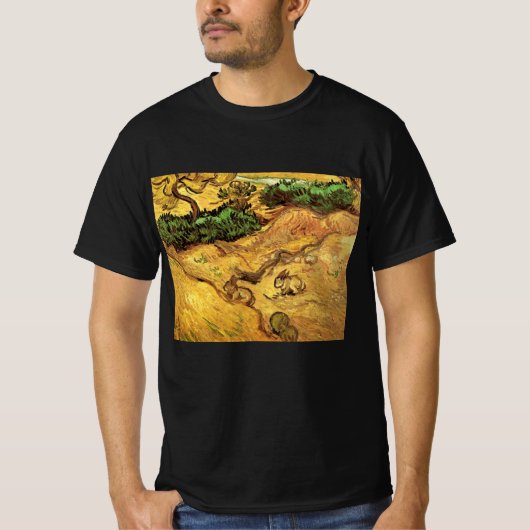 Veld met twee konijnen door Vincent van Gogh T-shirt (Voorkant)