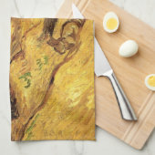 Veld met twee konijnen door Vincent van Gogh Theedoek (Quarter Fold)