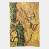 Veld met twee konijnen door Vincent van Gogh Theedoek (Verticaal)