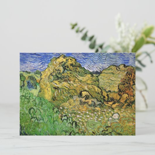 Veld met Wheat Stacks van Vincent van Gogh (Staand voorkant)