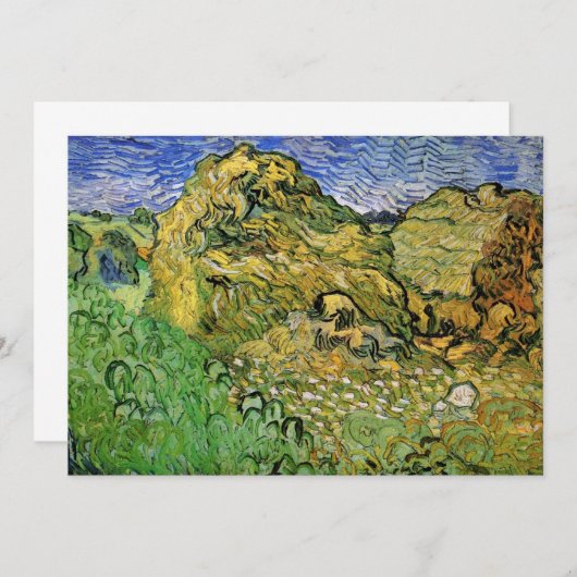 Veld met Wheat Stacks van Vincent van Gogh (Voorkant / Achterkant)