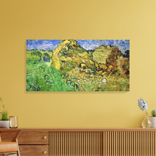 Veld met Wheat Stacks van Vincent van Gogh Canvas Afdruk
