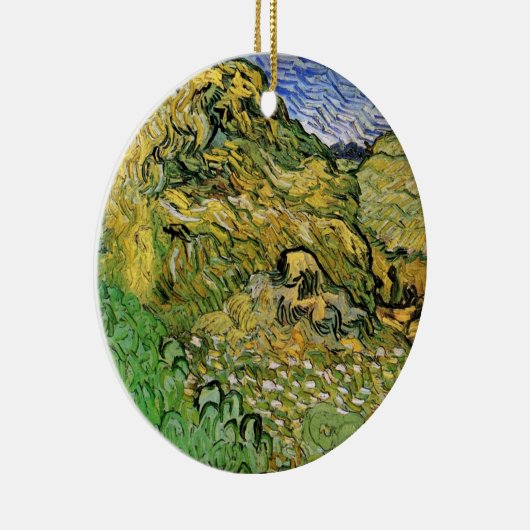 Veld met Wheat Stacks van Vincent van Gogh Keramisch Ornament (Rechts)