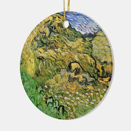 Veld met Wheat Stacks van Vincent van Gogh Keramisch Ornament (Links)