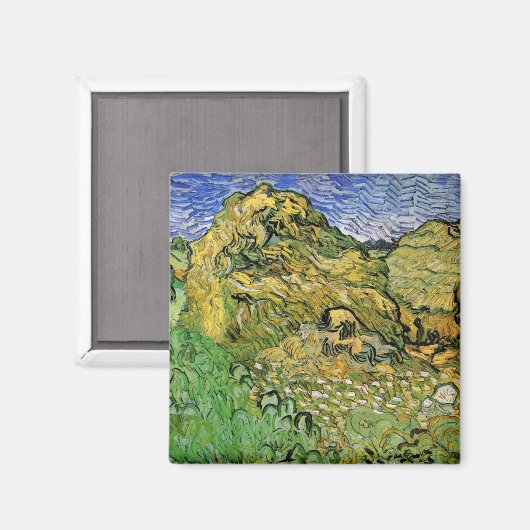 Veld met Wheat Stacks van Vincent van Gogh Magneet (Voorkant / Achterkant)