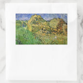 Veld met Wheat Stacks van Vincent van Gogh Rechthoekige Sticker (Tas)