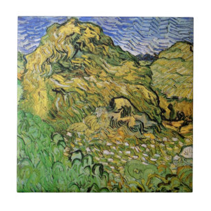Veld met Wheat Stacks van Vincent van Gogh Tegeltje