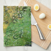 Veld met Wheat Stacks van Vincent van Gogh Theedoek (Quarter Fold)