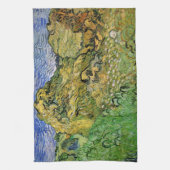 Veld met Wheat Stacks van Vincent van Gogh Theedoek (Verticaal)