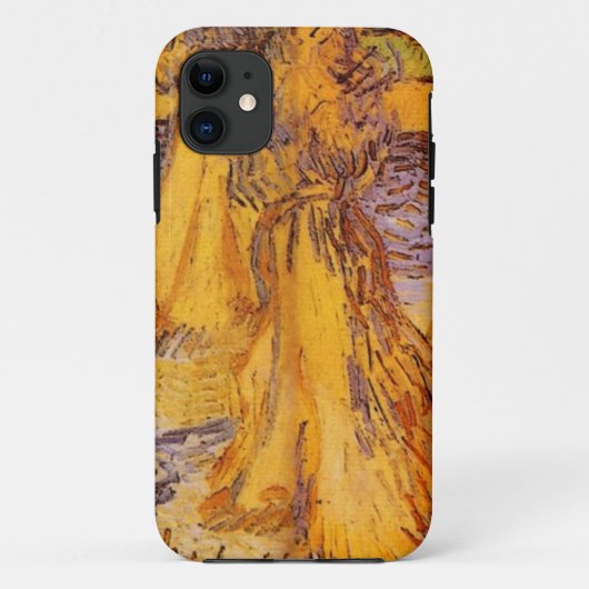 Veld met Wheat Stacks, Vincent van Gogh. Case-Mate iPhone Case (Achterkant)