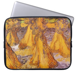Veld met Wheat Stacks, Vincent van Gogh. Laptop Sleeve