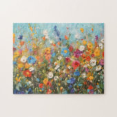 Veld met wilde bloemen legpuzzel (Horizontaal)
