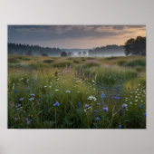 veld met wilde bloemen poster (Voorkant)