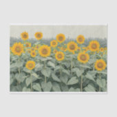 Veld met zonnebloemen decoupage links 153 tissuepapier (Voorkant)