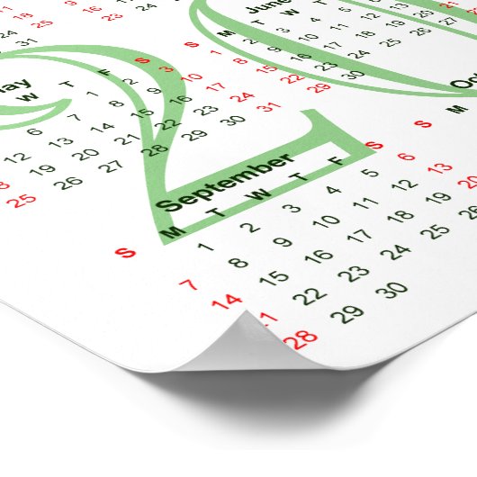 Veld op een zomerdag. Fine Art Kalender 2025 Poster (Hoek)