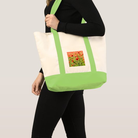 Veld papaver tote bag (Voorkant (product))