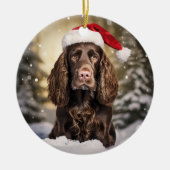 Veld Spaniel Kerst Ornament (Voorkant)