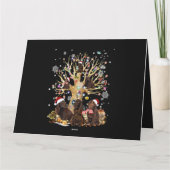 Veld Spaniel Kerstboom Lichtjes Xmas Pyjama Do Kaart (Achterkant)