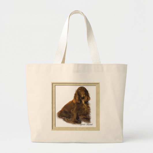 Veld Spaniel Kunst Cadeaus Grote Tote Bag (Voorkant)