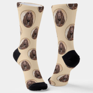 Veld Spaniel Schilderij Roan Schattig Originele Ho Sokken