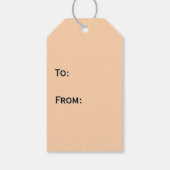 Veld van Cat Tails tegen een Perzik achtergrond Cadeaulabel (Achterkant)