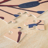 Veld van Cat Tails tegen een Perzik achtergrond Legpuzzel (Zijkant)