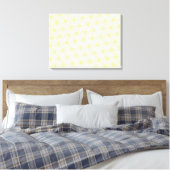 Veld van Daisies Canvas Print, geel Afdruk (Insitu (Slaapkamer))