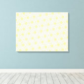 Veld van Daisies Canvas Print, geel Afdruk (Insitu (Houten vloer))