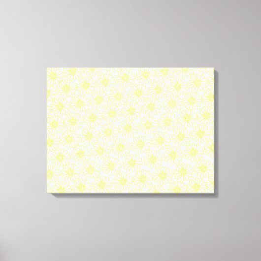 Veld van Daisies Canvas Print, geel Afdruk (Voorkant)